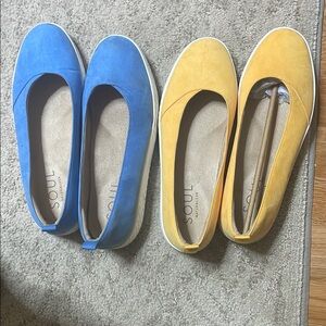 SOUL Naturalizer Vibrant Blue and Yellow Casual Flats